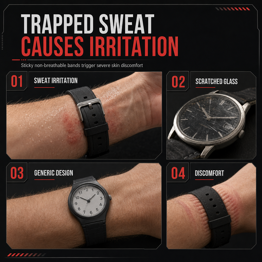 Men's Square Quartz Watch with Silicone Strap Hollow Dial and Calendar Business Casual Wristwatch - Image 2