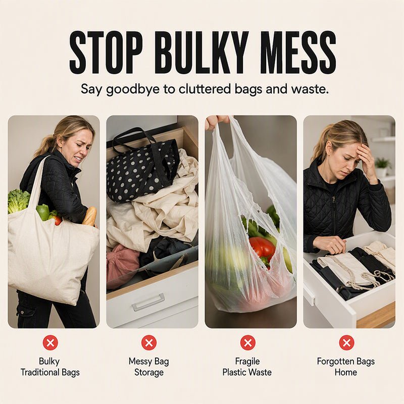Roll-Up Shopping Bag – Twist storage, 15kg load & palm-sized - Image 2