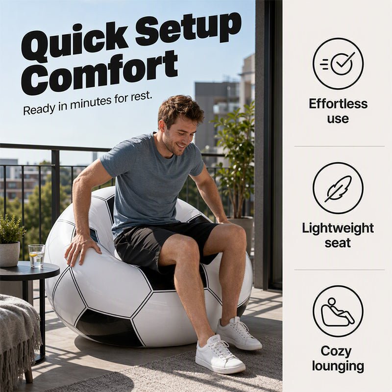 Inflatable PVC Soccer-Shaped Sofa - Image 3