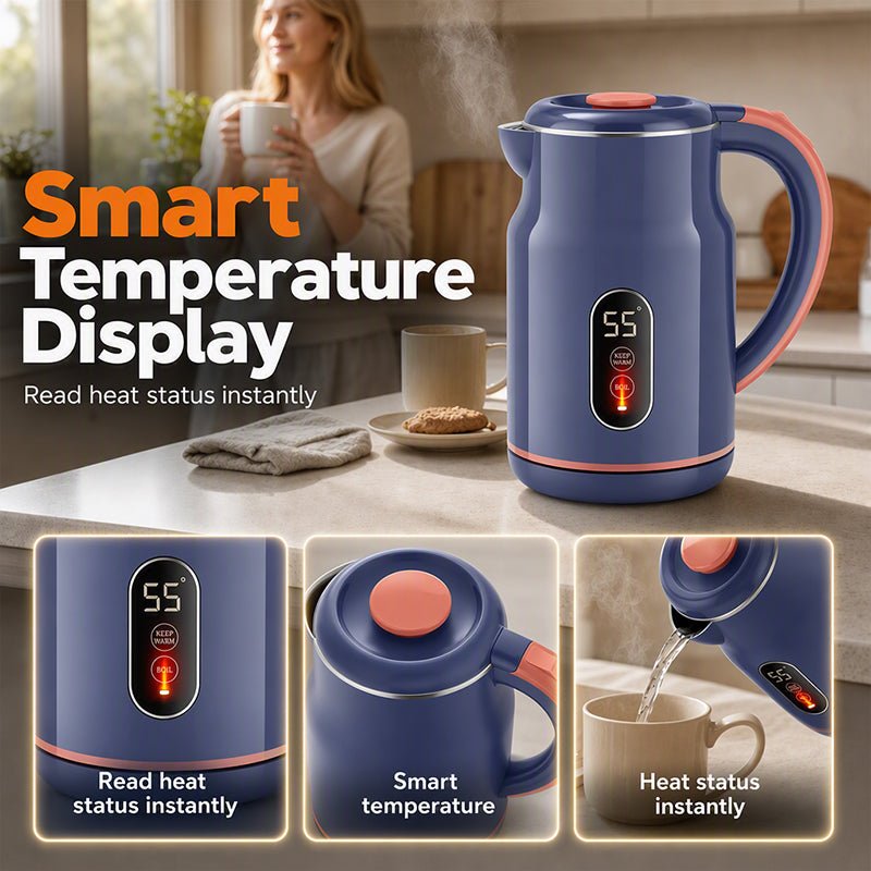 Smart Electric Kettle: 3L, 1500W Fast Boil, 55°C Keep Warm, Temp Display, Cool-Touch - Image 2