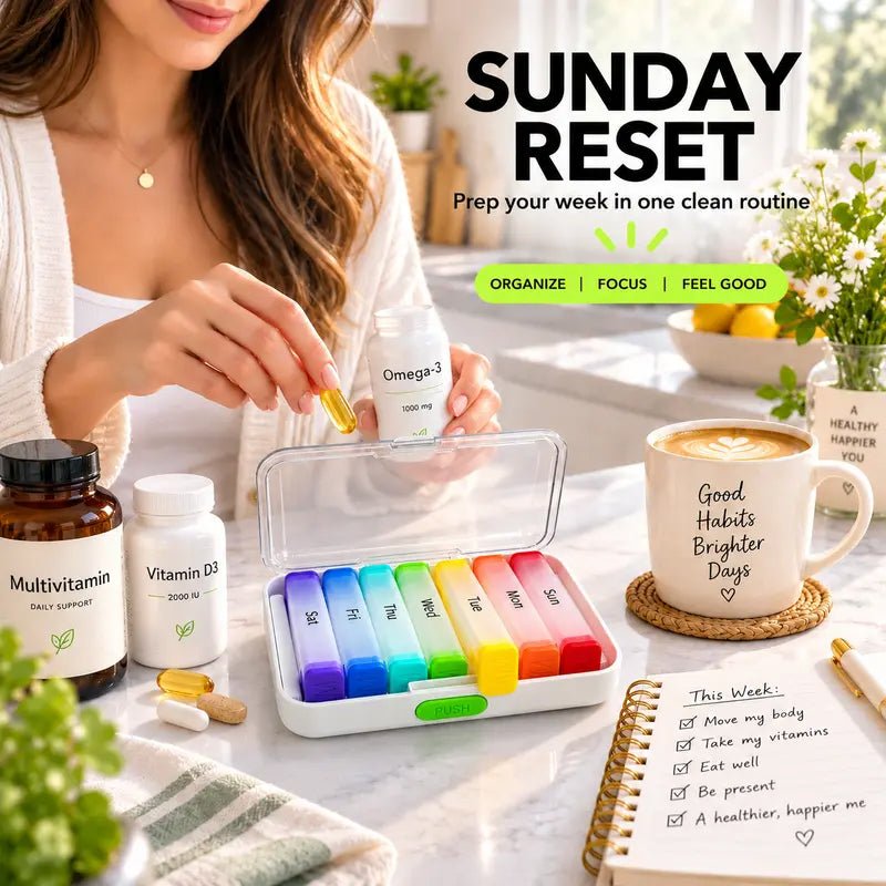 7‐Day Pill Organizer – Detachable & travel‐ready