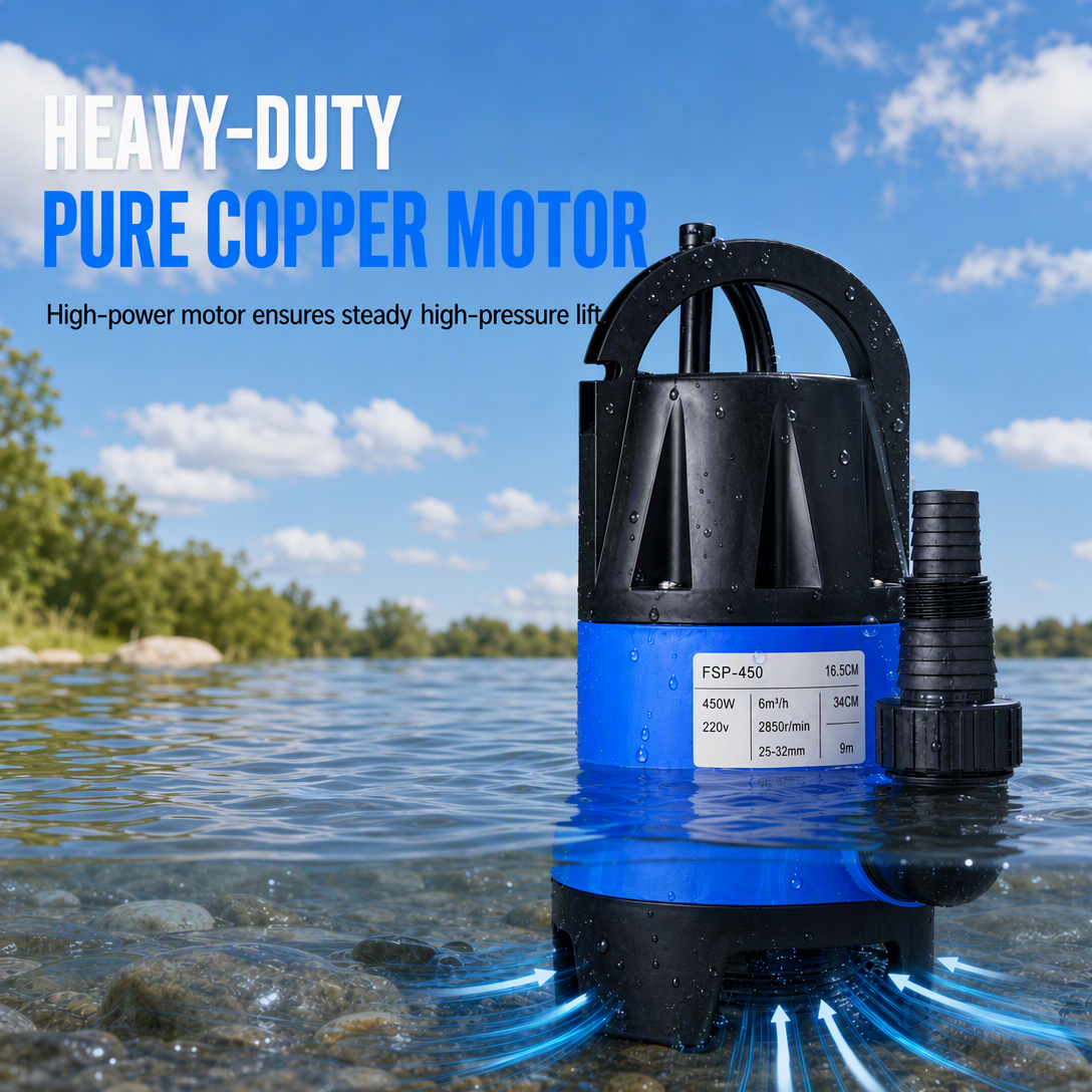 450W Electric Submersible Clean Water Pump for Garden Irrigation and Drainage - Image 3