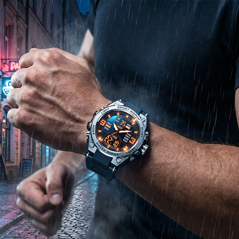 Men's Luminous Waterproof Sports Watch – Rugged, Practical & Stylish