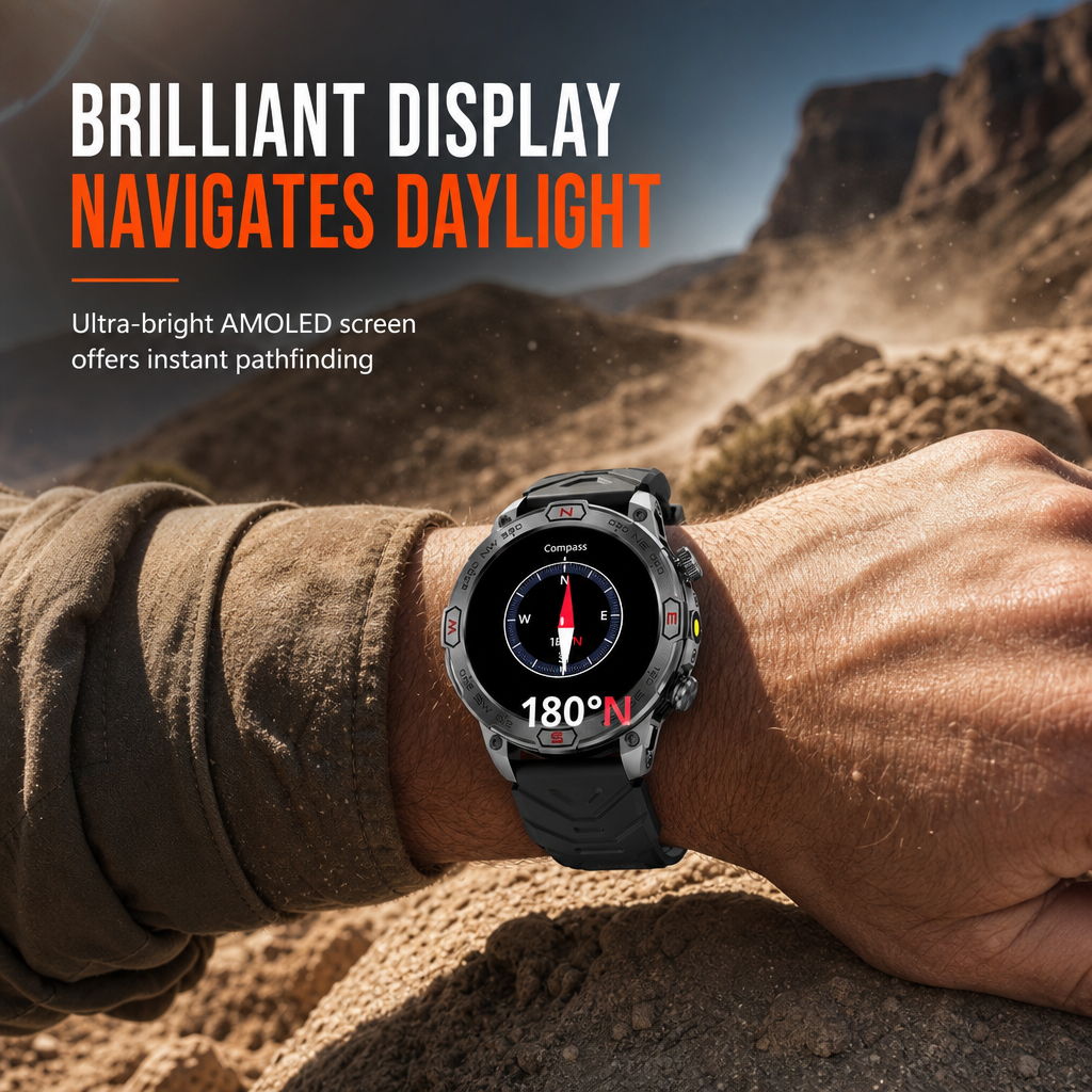 Rugged Smart Watch with Bluetooth Call & Health Monitor - Image 3