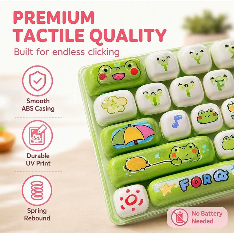 Keyboard Button Keychain – Cute Fidget Stress Relief Keyring, Portable Clicker Toy for Keys, Bags & Gifts - Image 3