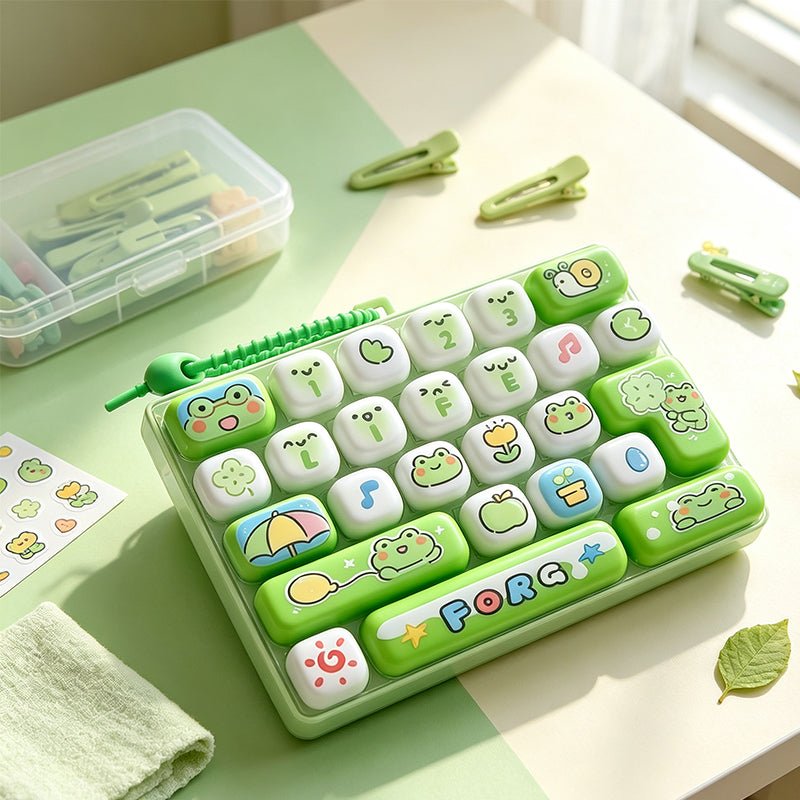 Keyboard Button Keychain – Cute Fidget Stress Relief Keyring, Portable Clicker Toy for Keys, Bags & Gifts - Image 2