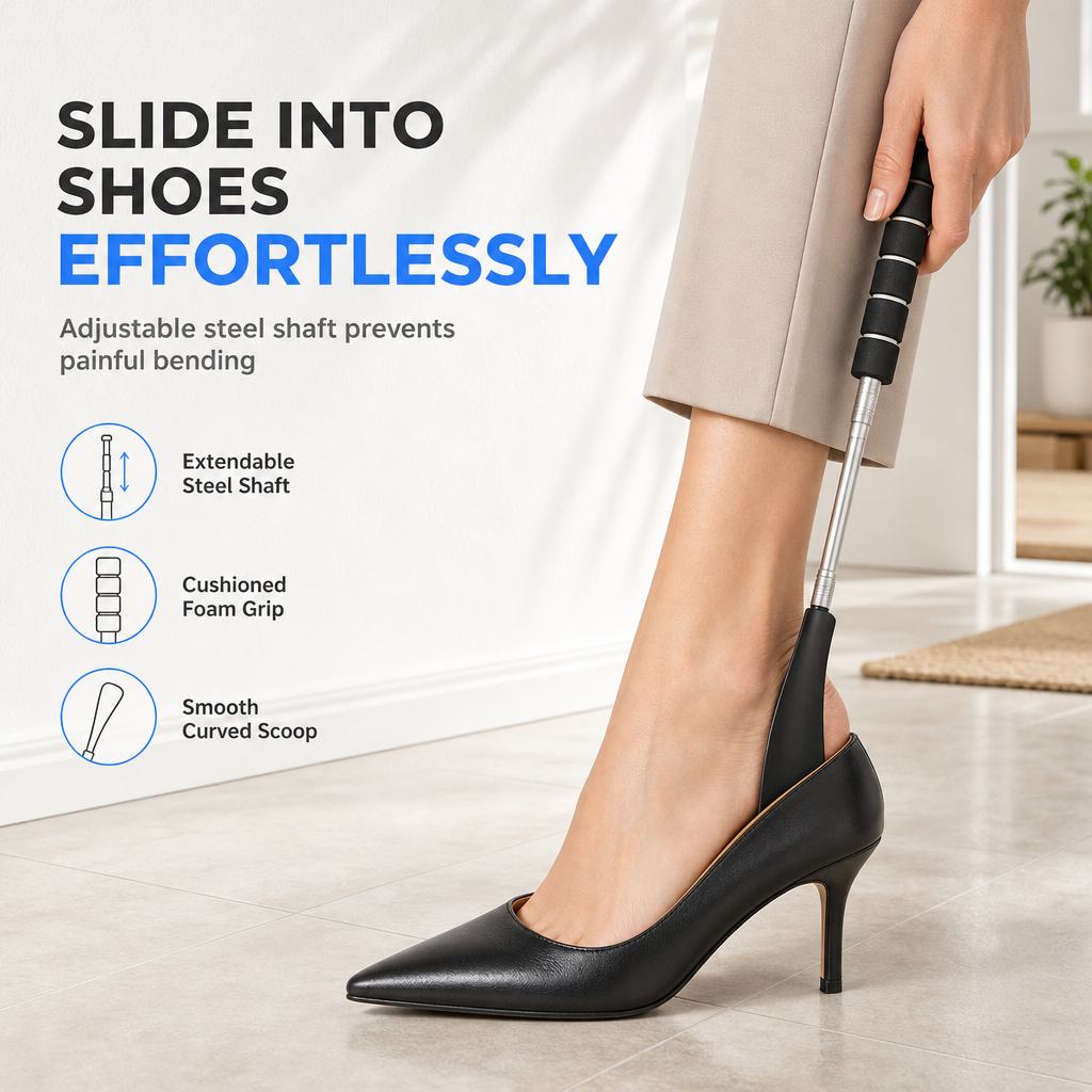 Telescopic Long Shoe Horn | 70cm Reach