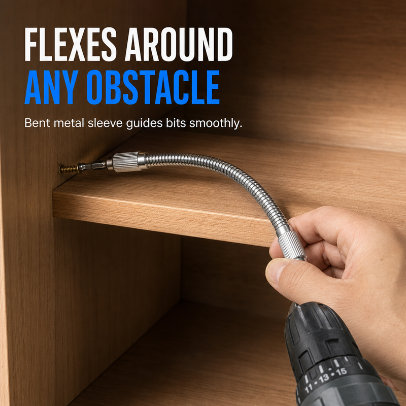 Universal Metal Flexible Shaft Extension Rod for Electric Drills and Screwdrivers Multi Angle Screwdriver Bit Connection Link - Image 2