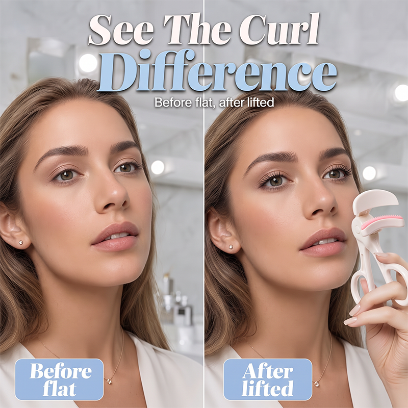 Wide-Angle Eyelash Curler with Comb – Instant Lash Lift, Built-In Separator Comb & Gentle Cushion Pad – Ergonomic Handle for Precise, Clump-Free Curling in Seconds - Image 2