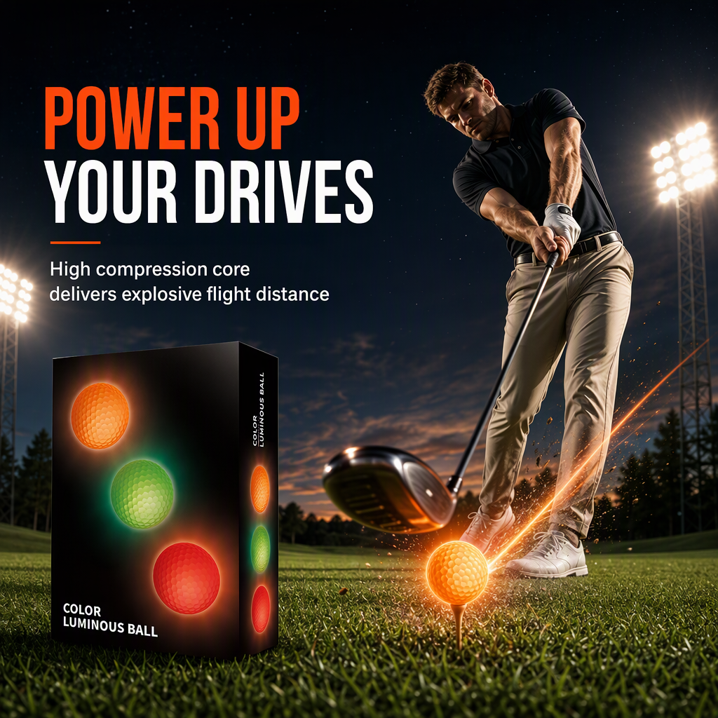 Light Up LED Golf Balls Glowing Flashing Golf Balls for Night Play - Image 3