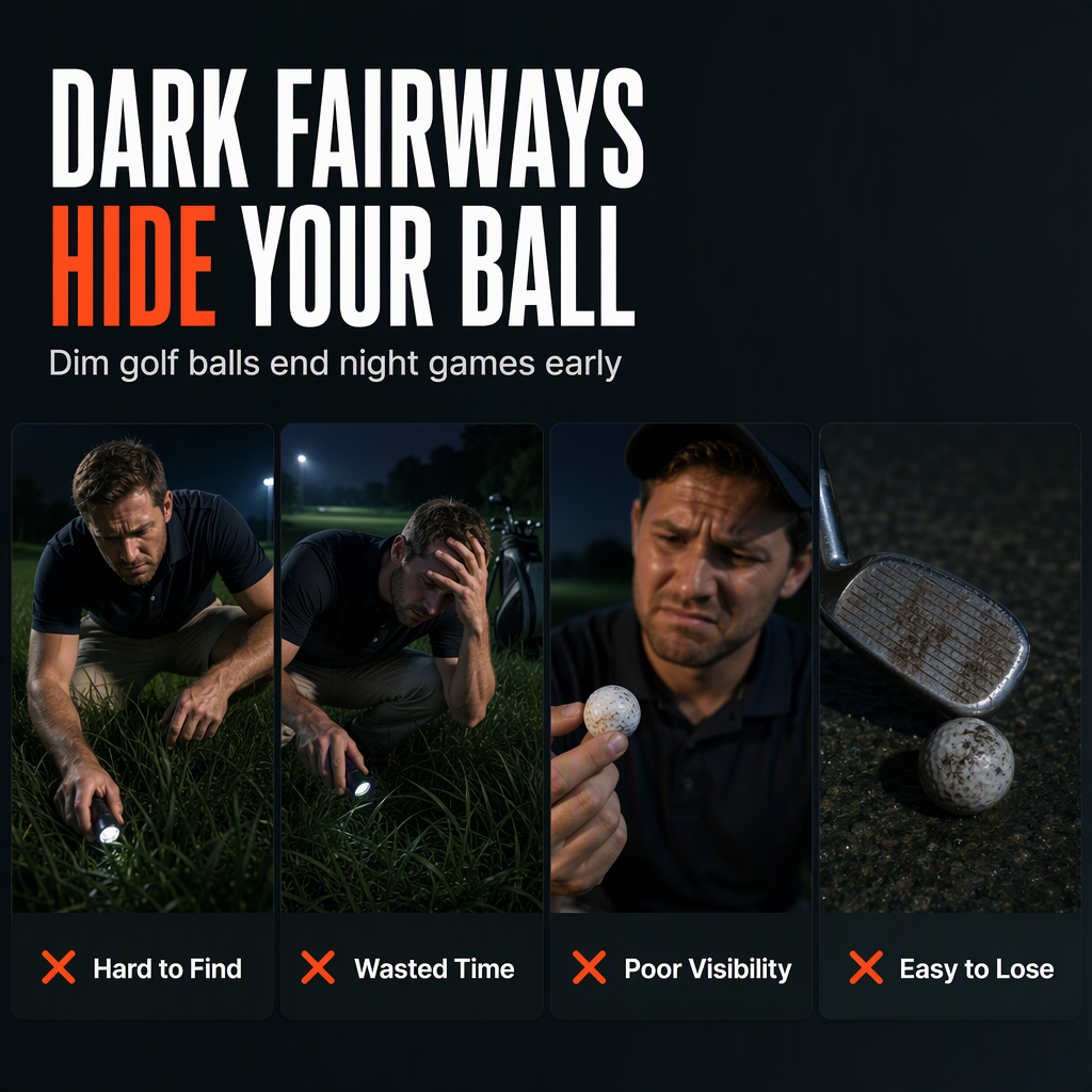 Light Up LED Golf Balls Glowing Flashing Golf Balls for Night Play - Image 2