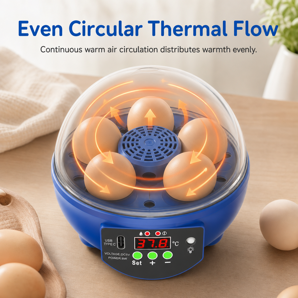 USB Automatic Egg Incubator – auto egg turning, even heat circulation, quiet & clear view. Hatch chicks, ducks & quails at home - Image 3