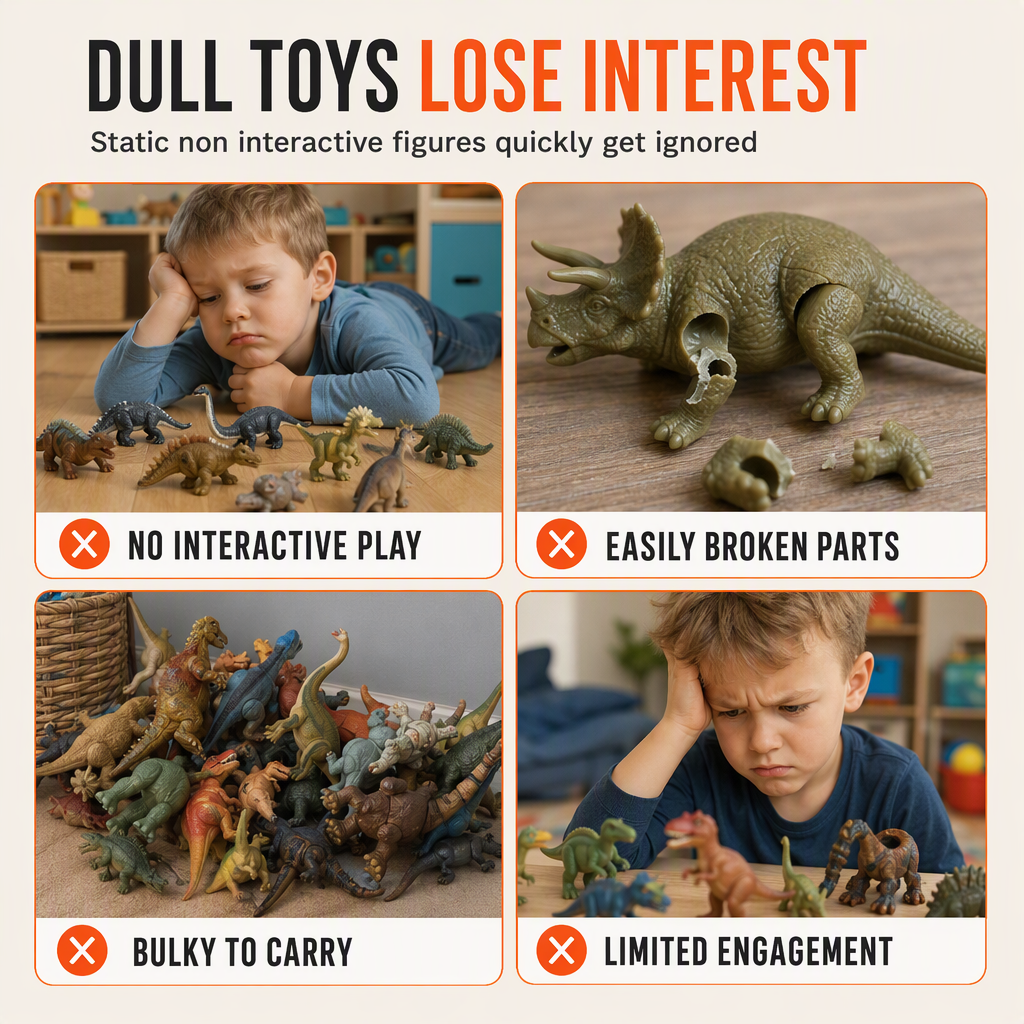 Mini Finger Biting Dinosaur Toy with Movable Joints Realistic Dinosaur Action Figure Toy for Kids - Image 2
