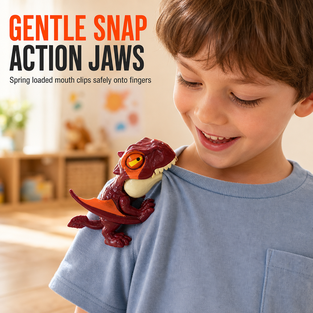 Mini Finger Biting Dinosaur Toy with Movable Joints Realistic Dinosaur Action Figure Toy for Kids - Image 3