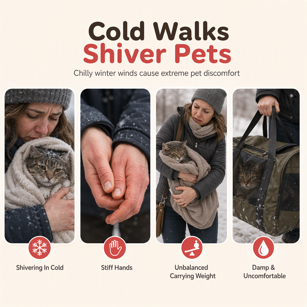 Fleece-Lined Pet Carrier Backpack – Keep Your Cat Cosy & Close on Chilly Autumn & Winter Adventures - Image 2