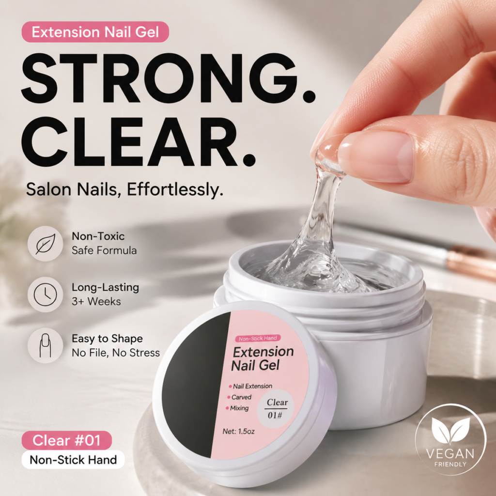 Solid Nail Extension Builder Gel — Non-Flowing, Easy to Use