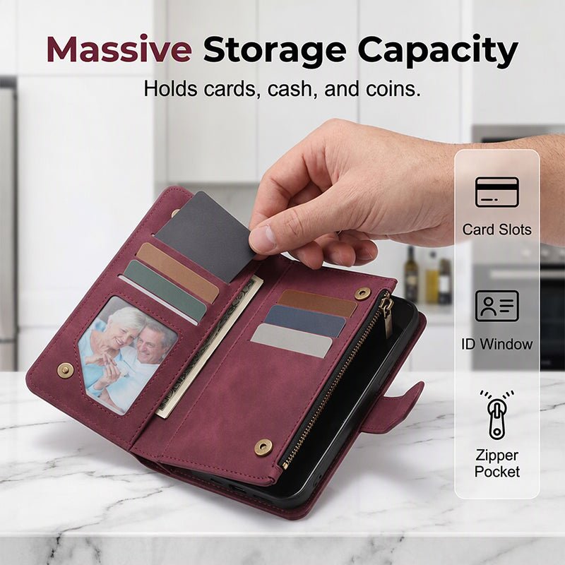 2-in-1 Magnetic PU Leather Wallet Case – Detachable, Multi Storage, Kickstand - Image 2