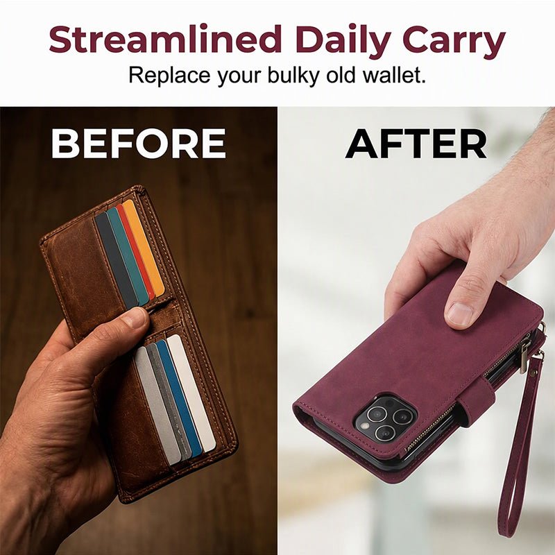 2-in-1 Magnetic PU Leather Wallet Case – Detachable, Multi Storage, Kickstand - Image 3