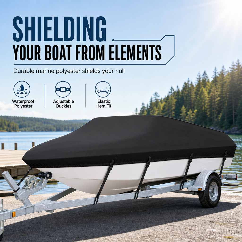 Waterproof Outdoor V-Hull Boat Cover