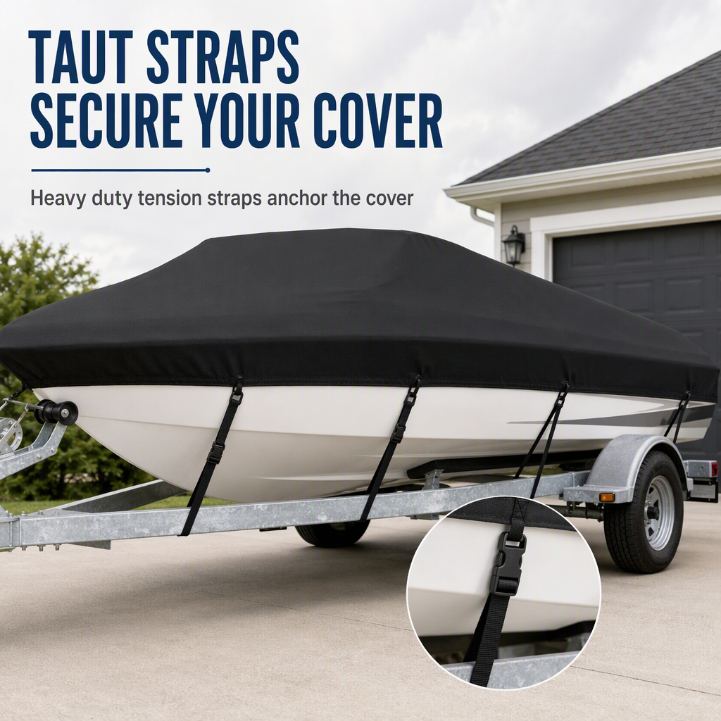 Waterproof Outdoor V-Hull Boat Cover - Image 3